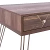 Console Kaitlyn  Walnut with Gold 120x55x79,5 cm.