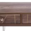 Console Kaitlyn  Walnut with Gold 120x55x79,5 cm.