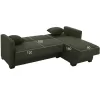 corner sofa-bed, dark olive, reversible, 200x133x77cm