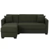 corner sofa-bed, dark olive, reversible, 200x133x77cm