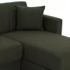 corner sofa-bed, dark olive, reversible, 200x133x77cm