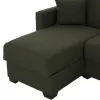 corner sofa-bed, dark olive, reversible, 200x133x77cm