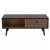 Lounge Table Charleen  Black with natural 100x50x40,5 cm