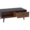 Lounge Table Charleen  Black with natural 100x50x40,5 cm