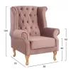 ARMCHAIR DUSTY PINK VELVET POLINA 83x75x107Hcm FB90053.05