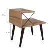 SIDE TABLE/NIGHTSTAND MELAMINE IN NATURAL COLOR 50x40x55Hcm.