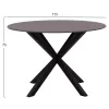 DINING TABLE ROUND SYNTEC  SINTERED STONE BLACK METAL LEGS Φ115x75H