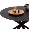 DINING TABLE ROUND SYNTEC  SINTERED STONE BLACK METAL LEGS Φ115x75H