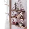 Wall shelf unit Anaba walnut 48,5x12x103cm