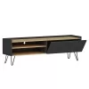 Tv stand Veronica in dark grey-natural 120x33x49,5cm