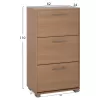 SHOE CABINET DAVINA MELAMINE  3 LEVELS NATURAL COLOR 62Χ24Χ110Hcm.