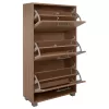 SHOE CABINET DAVINA MELAMINE  3 LEVELS NATURAL COLOR 62Χ24Χ110Hcm.