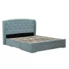 Double bed Navina fabric light blue storage space 150x200cm