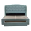 Double bed Navina fabric light blue storage space 150x200cm