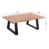 Coffee Table Sofia Slim  Solid Acacia 115Χ65Χ41H cm.