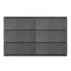 Chest of drawers Cindy 6 drawers marble gray 120x40x75cm