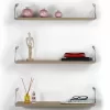 WALL SHELVES SET 3PCS MELAMINE AND METAL BHAN  SONAMA CHROME 60x12,5x18Υ cm.