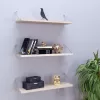 WALL SHELVES SET 3PCS MELAMINE AND METAL BHAN  SONAMA CHROME 60x12,5x18Υ cm.