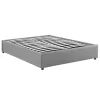 Double bed Circe PU grey with storage 150x200cm