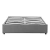 Double bed Circe PU grey with storage 150x200cm