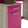 Office table Looney with drawers  in castillo-pink colour 100x55x75cm