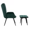 armchair CRAWLEY, footstool, cypress green velvet