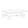 Coffee Table Mansu in grey antique color 80x50x27.5cm