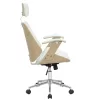 Manager office chair Fern PU white-natural wood