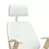 Manager office chair Fern PU white-natural wood