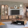 TV Stand Corsica 190 Flagstaff Oak - Black 190x42x53,5 cm