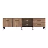 TV Stand Corsica 190 Flagstaff Oak - Black 190x42x53,5 cm