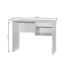 Work desk-chest of drawers Michael natural 88x45x72cm