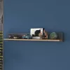 Wall shelf unit Goldie anthracite-natural 120x14.8x18cm