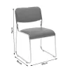 Mid -back office visitor chair Corina PVC ecru