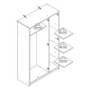 Ντουλάπα Hana 3K Λευκό 120x52x205 εκ.