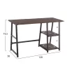 OFFICE DESK  METALLIC BLACK WITH MDF DESKTOP IN WALNUT COLOR 120Χ50Χ73,5Hcm.