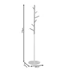 Coat Stand Luca metal black-natural D37x170cm