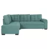 SOFABED LEFT CORNER JADE  SEAFOAM GREEN VELVET 250x80-180x73-88Hcm.