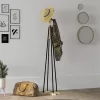 Coat Stand Myra in natural black color D40x160cm