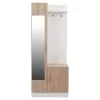 Entryway Furniture with mirror Janice  Sonama White 70,3x37,1x181,8 cm.