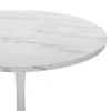 ΤΡΑΠΕΖΙ ΤΡΑΠΕΖΑΡΙΑΣ ROLLO  ΣΤΡΟΓΓΥΛΟ WHITE MARBLE Φ90x74Y εκ.