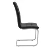 Chair Darrell pu black - metal chrome 42x49x106cm