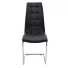 Chair Darrell pu black - metal chrome 42x49x106cm