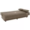 Hm3239.02 ANDRI three-seater sofa-bed, brown fabric