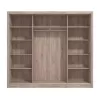 Wardrobe Navara 245 OG 2K Grey Oak 242x60x215.5 cm