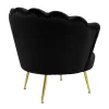 Armchair Daimon velvet black-golden 79x74x78cm