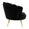 Armchair Daimon velvet black-golden 79x74x78cm