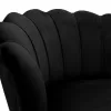 Armchair Daimon velvet black-golden 79x74x78cm