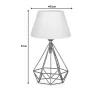 Table lamp PWL-1080 E27 white-golden D22x37cm