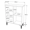 Neville low bookcase color sonoma 69x25x87.6cm